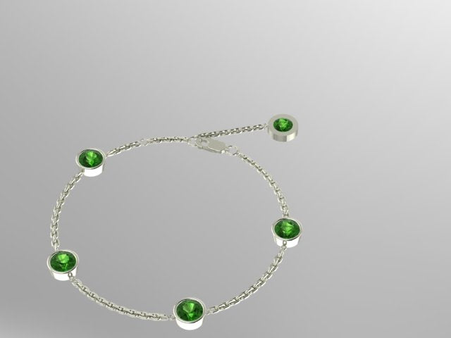 Apatite Silver 925 Bracelet