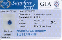 Load image into Gallery viewer, 1.25carat Natural Royal Blue Sappphire

