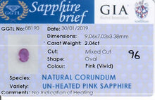 Load image into Gallery viewer, 2.05 carat Natural Unheated Pink Sapphire.
