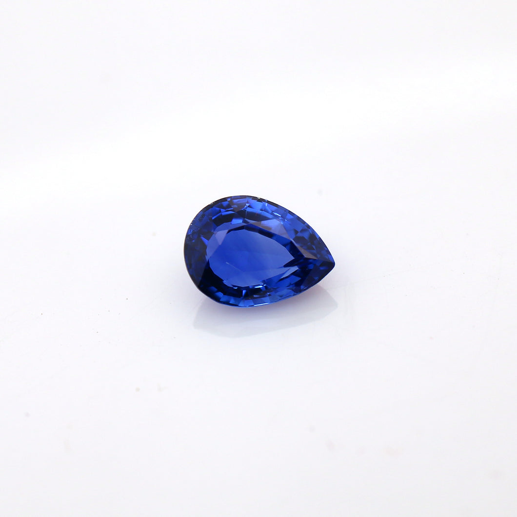 1.12 ct Pear Natural Blue Sapphire.