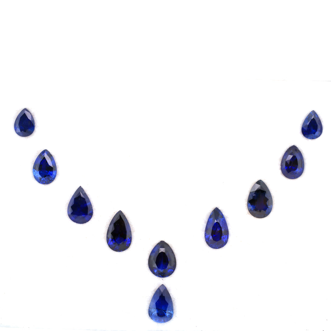 18.34 carat Natural Royal  Blue Sapphire Pear shape Layout