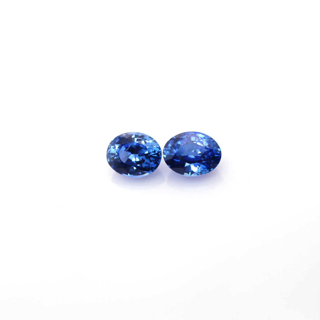 4.11ct Natural Blue Sapphire Pair