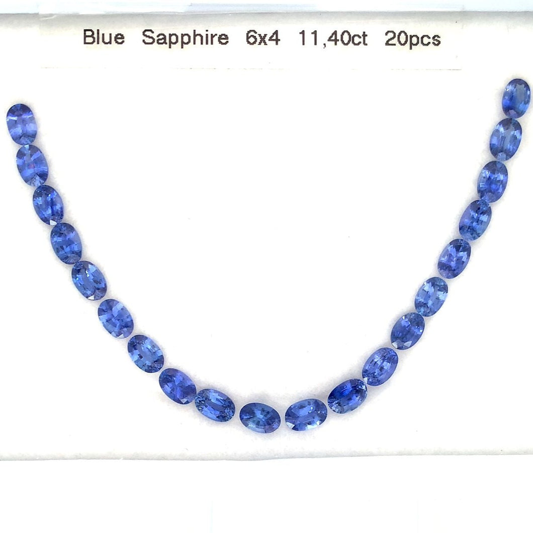 11.40ct  Blue Sapphire Layout