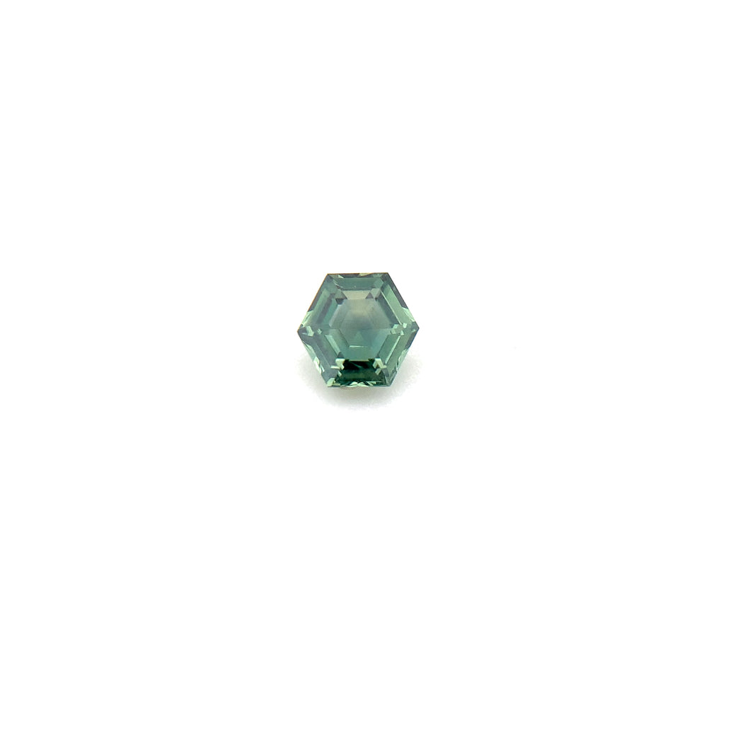 Natural Teal Sapphire-Hexagon 1.00 carat