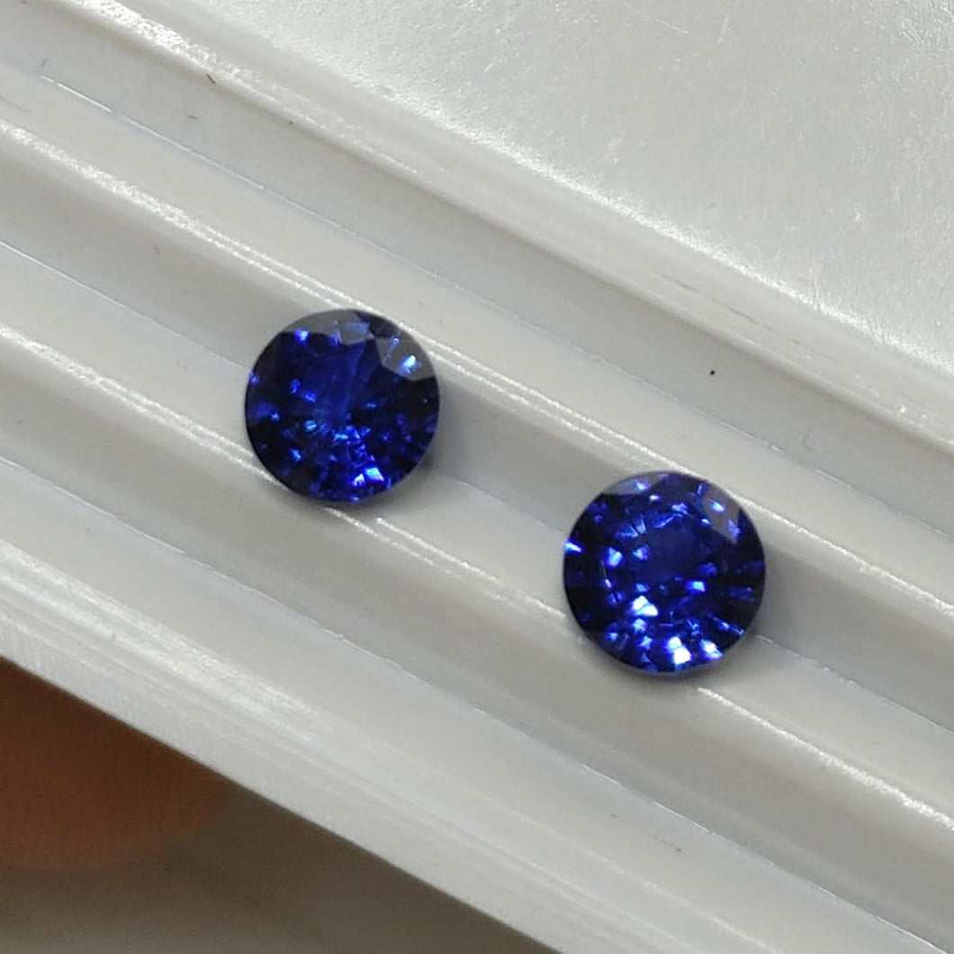 1.90ct  Pair of Natural Blue Sapphire