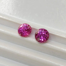 Load image into Gallery viewer, 1 Pair Round Natural Pink Sapphire
