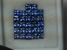 Load and play video in Gallery viewer, 3.2mm Square Princess Natural Blue Sapphire Lot 5.16Ct-25Pcs.
