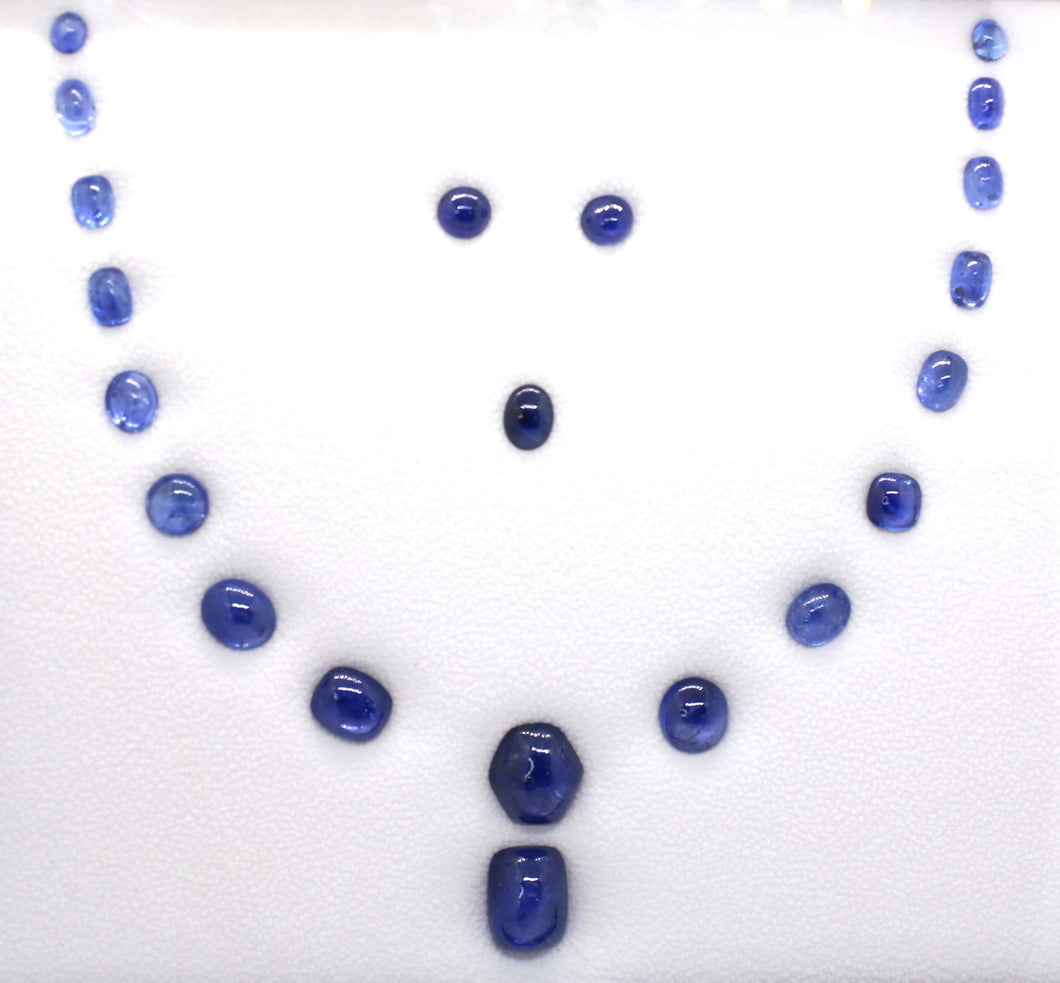 101.10ct Natural  Blue Sapphire cabochon Set