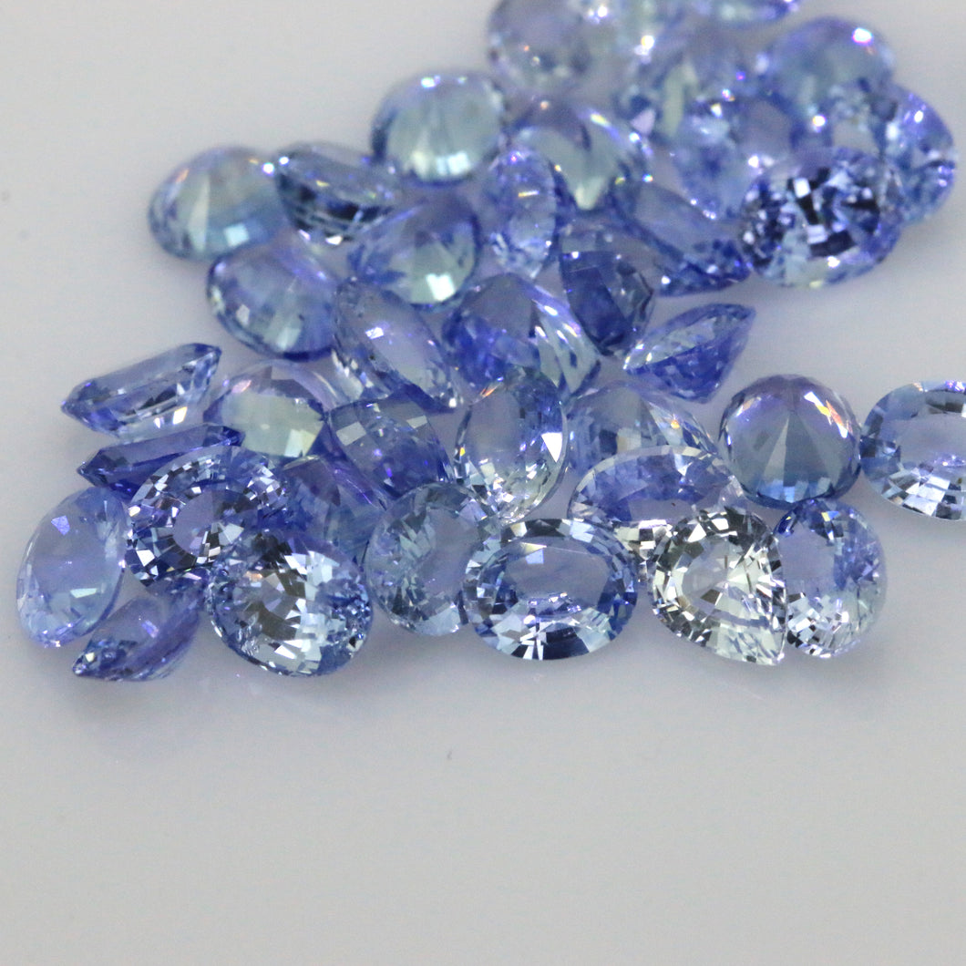 5x4mm Oval/Pear (T+) Natural  Blue Sapphire (80.76Ct)