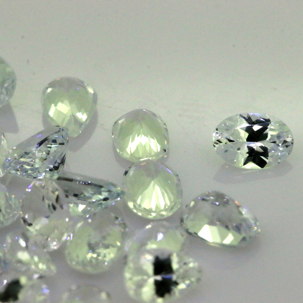 6×4mm Oval/Pear White Sapphire (56.23Ct)