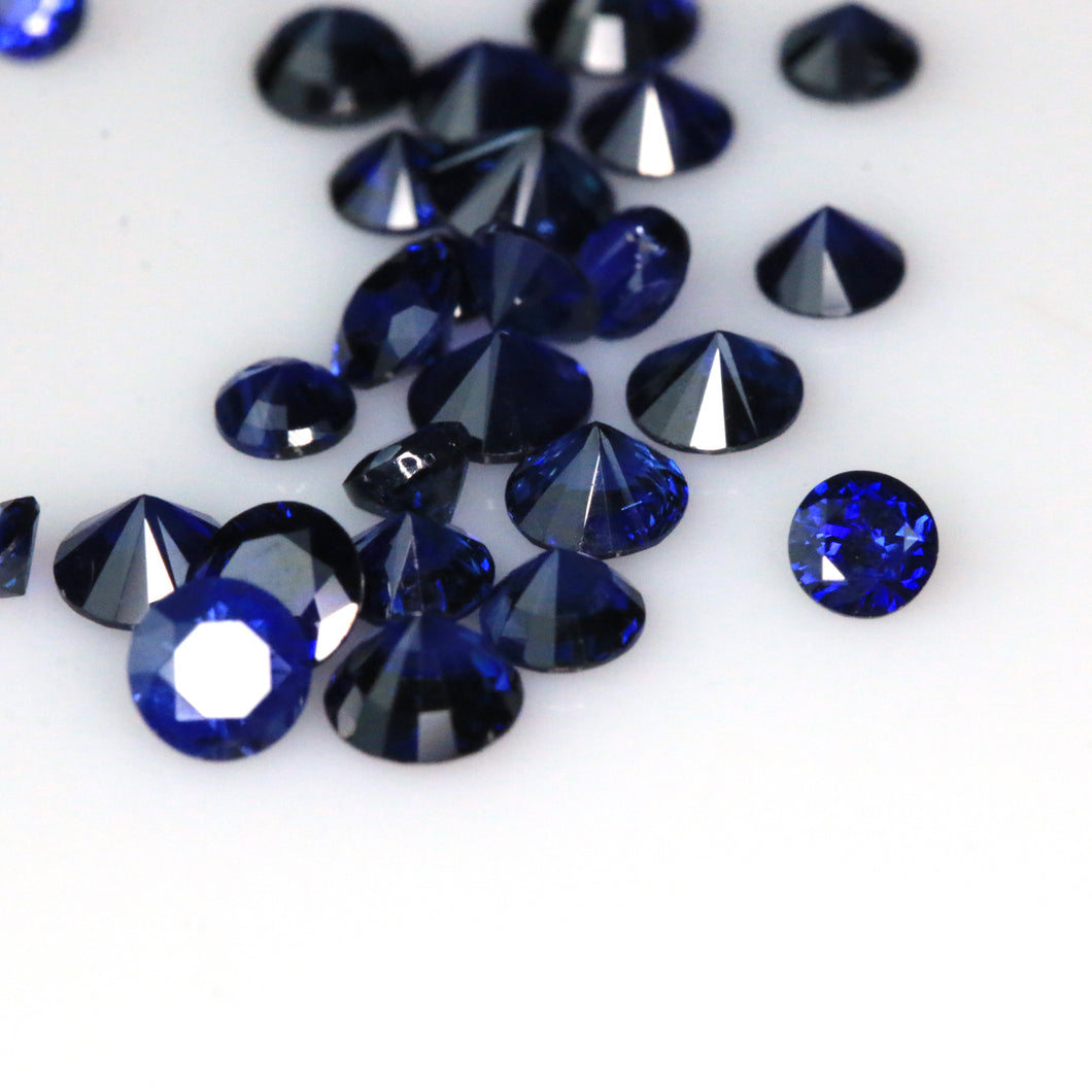 2.1-3.9mm Round Natural Blue Sapphire Lot (21.90ct)