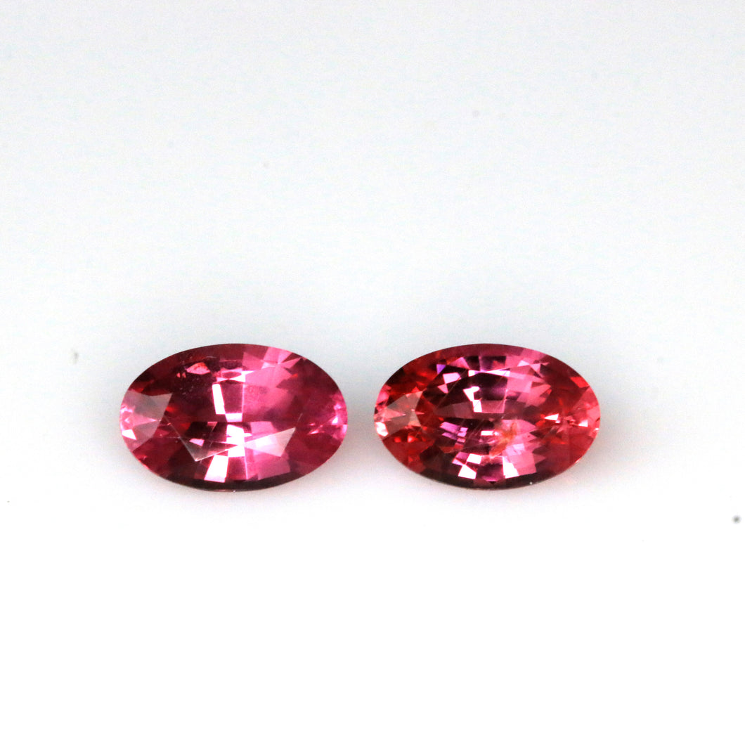 6.5x4.2mm Oval Pink Sapphire 2 Pcs(1.25Ct)