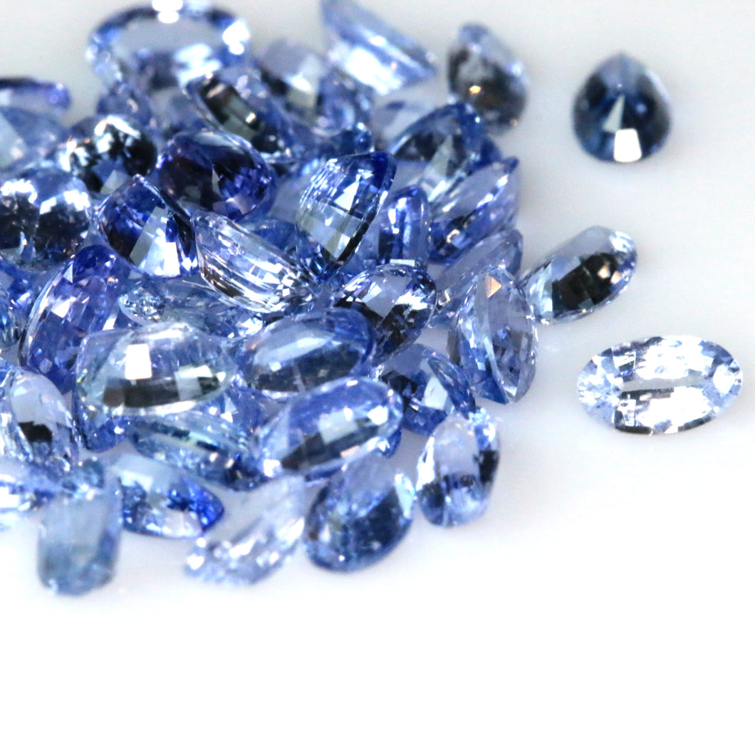 5x3mm Oval/Pear Natural Blue Sapphire (95.10Ct)