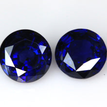 Load image into Gallery viewer, 8mm Round Blue Sapphire (5.33ct/2 Pcs).
