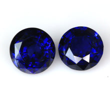 Load image into Gallery viewer, 8mm Round Blue Sapphire (5.33ct/2 Pcs).
