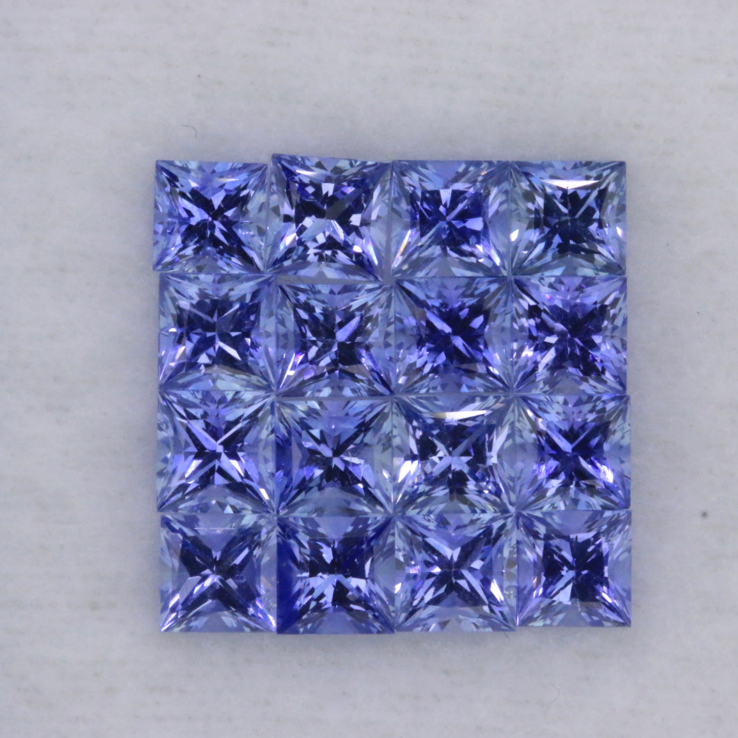 3.7mm Square (M) Natural Blue Sapphire Lot (5.48ct)
