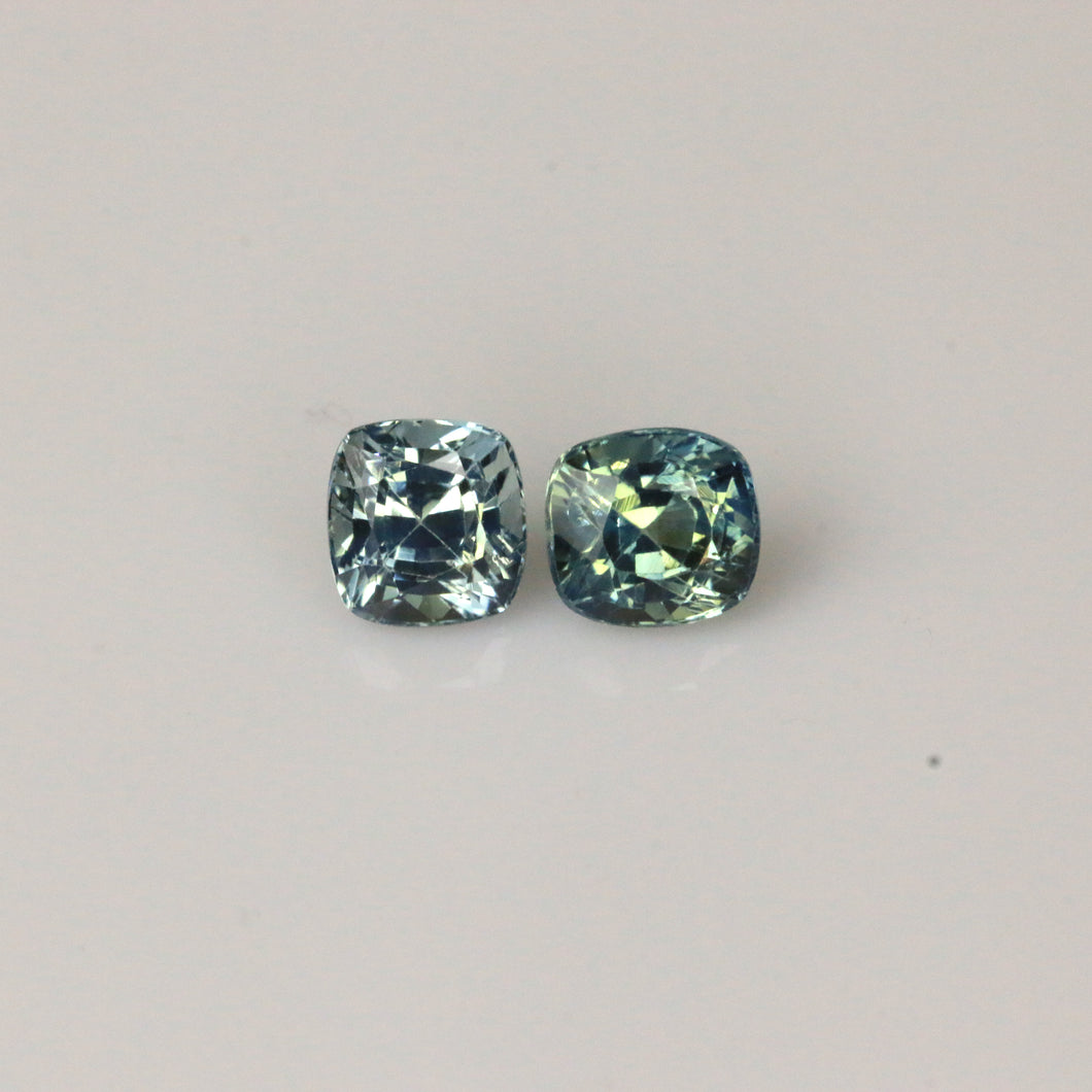 1.78 ct Natural Teal Sapphire-02 Pcs