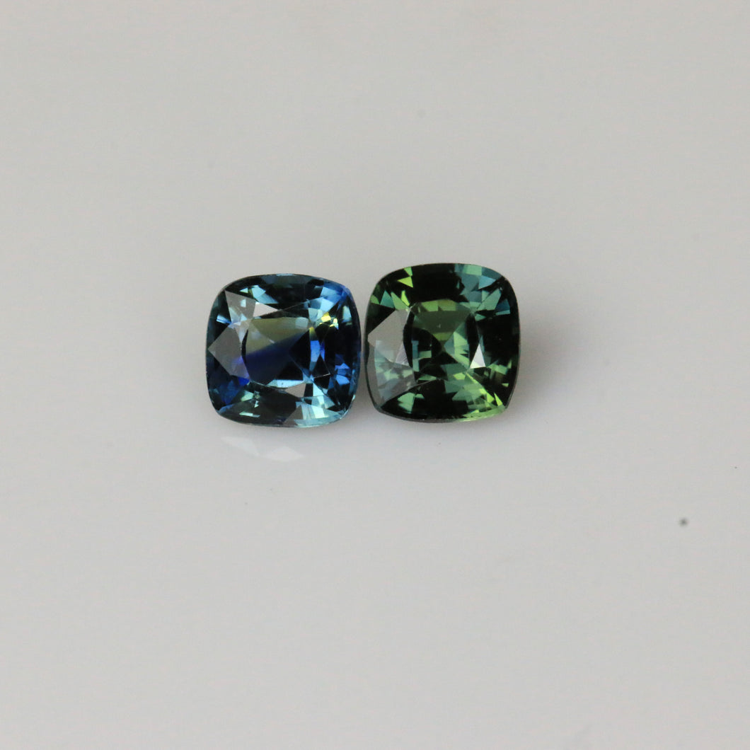 1.63 ct Natural Teal Sapphire-02 Pcs