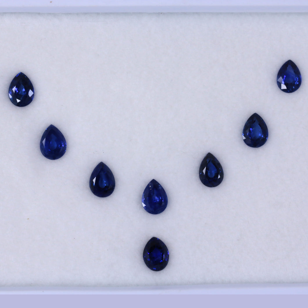 11.02ct Natural  Blue Sapphire 8x6mm oval & Pear shape