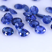 Load image into Gallery viewer, 32.00ct Natural  Blue Sapphire 8x6mm oval &amp; Pear shape
