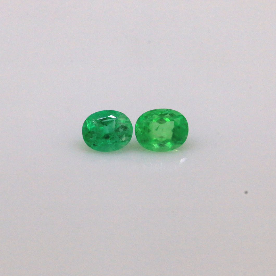 1.10 ct Natural Emerald - 2 Pcs.