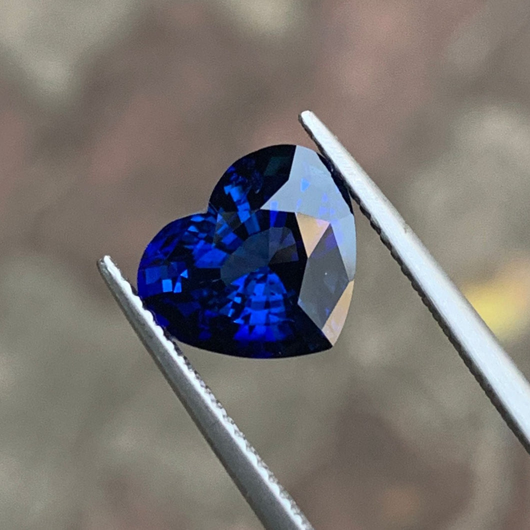 5.76ct Natural Heart Blue Sapphire.